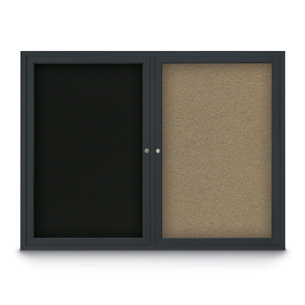 Corkboard, Med Grey/Bronze, 42" x 32"